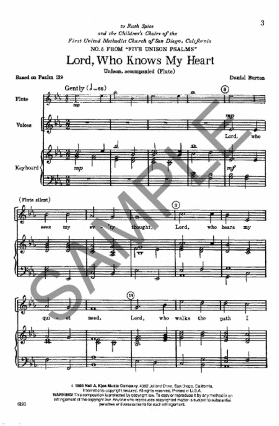 Lord Who Knows My Heart SSA scores gallery preview page 2