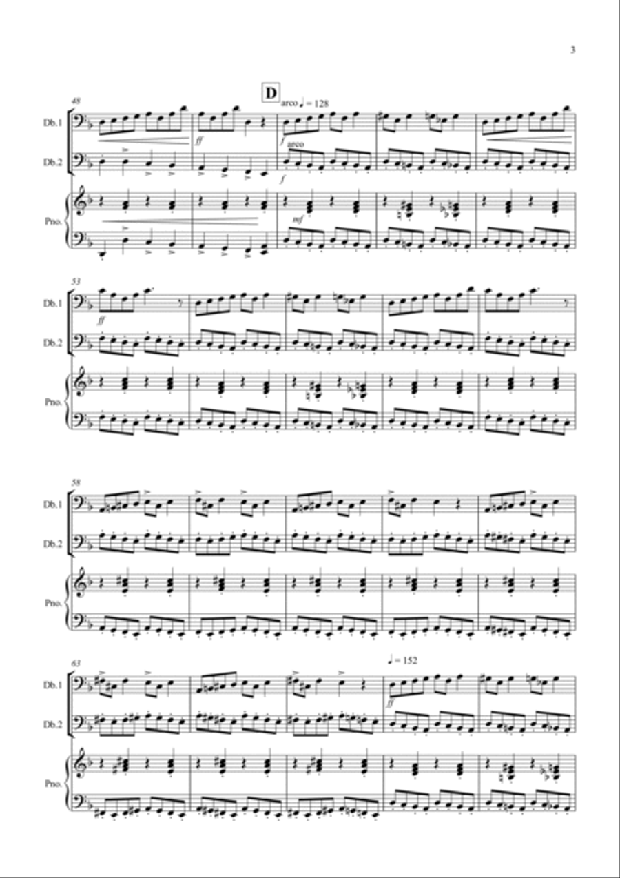 In the Hall of the Mountain King for Double Bass Duet String Duet scores gallery preview page 3