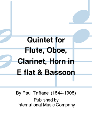 Book cover for Quintet For Flute, Oboe, Clarinet, Horn In E Flat & Bassoon