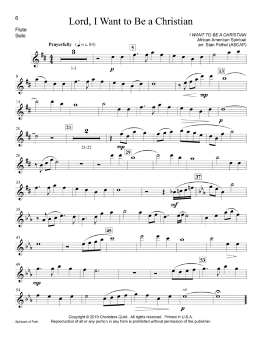 Spirituals of Faith - Flute Flute scores gallery preview page 6