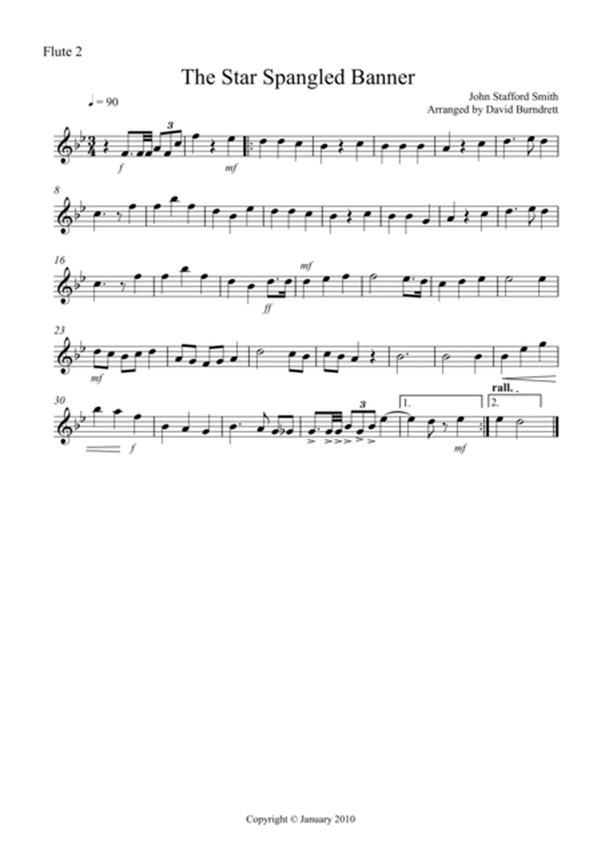 The Star Spangled Banner for Flute Quartet image number null
