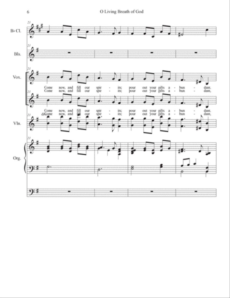 O Living Breath of God Unison Choir scores gallery preview page 6