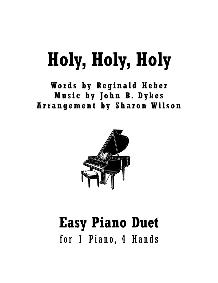 Holy, Holy, Holy (Easy Piano Duet; 1 Piano, 4 Hands) Easy Piano scores gallery preview page 1