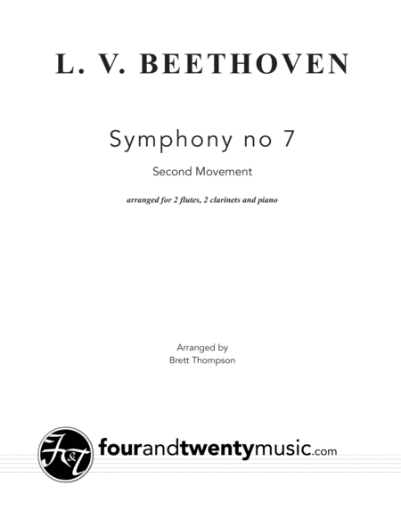 Allegretto, second movement, from Symphony no 7 image number null