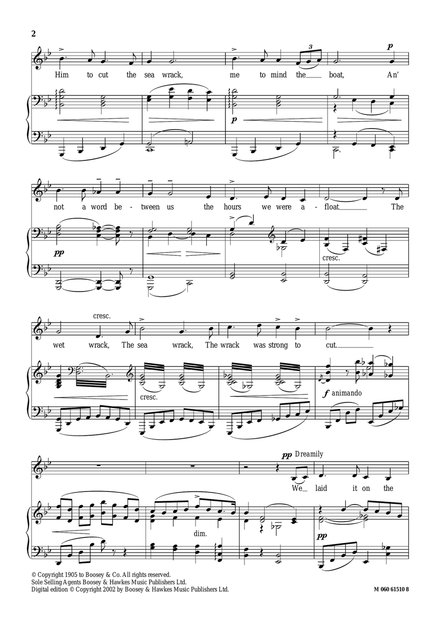 Sea Wrack Piano, Vocal scores gallery preview page 2