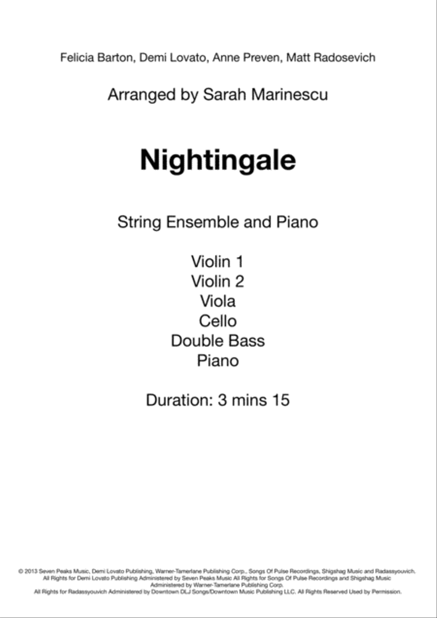 Nightingale Large Ensemble scores gallery preview page 1