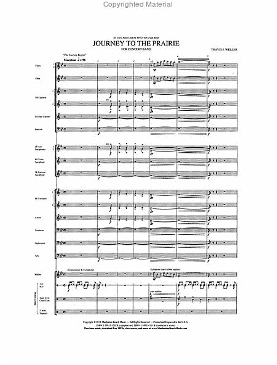 Journey to the Prairie Journey to the Prairie Concert Band scores gallery preview page 2
