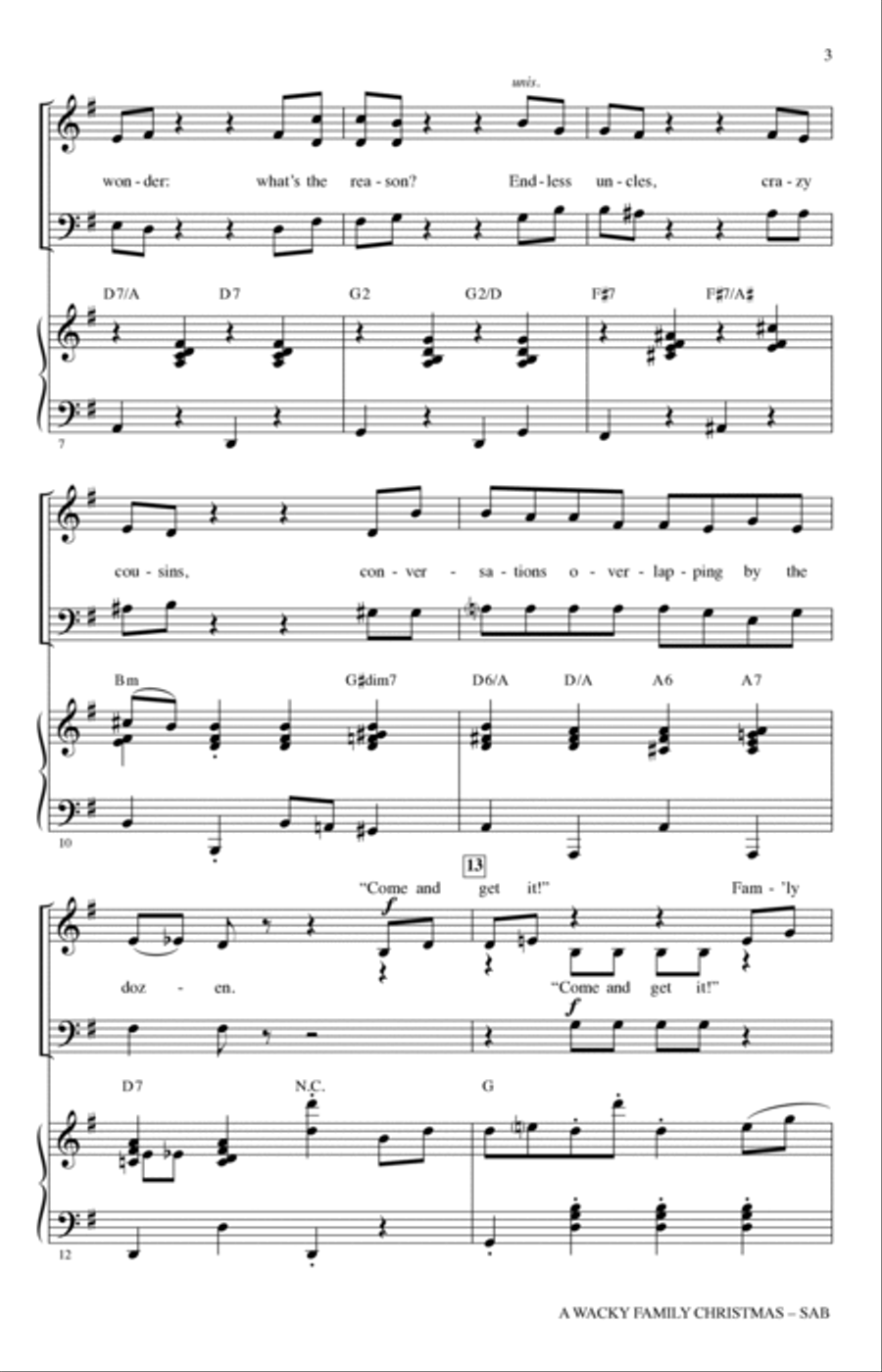 A Wacky Family Christmas A Wacky Family Christmas 3-Part scores gallery preview page 2