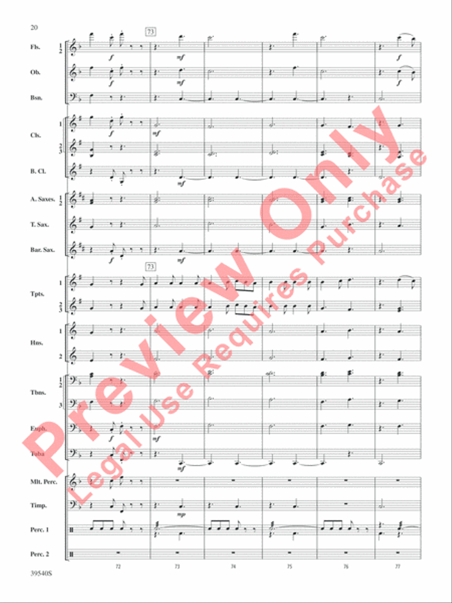 Carols from the British Isles Concert Band scores gallery preview page 21