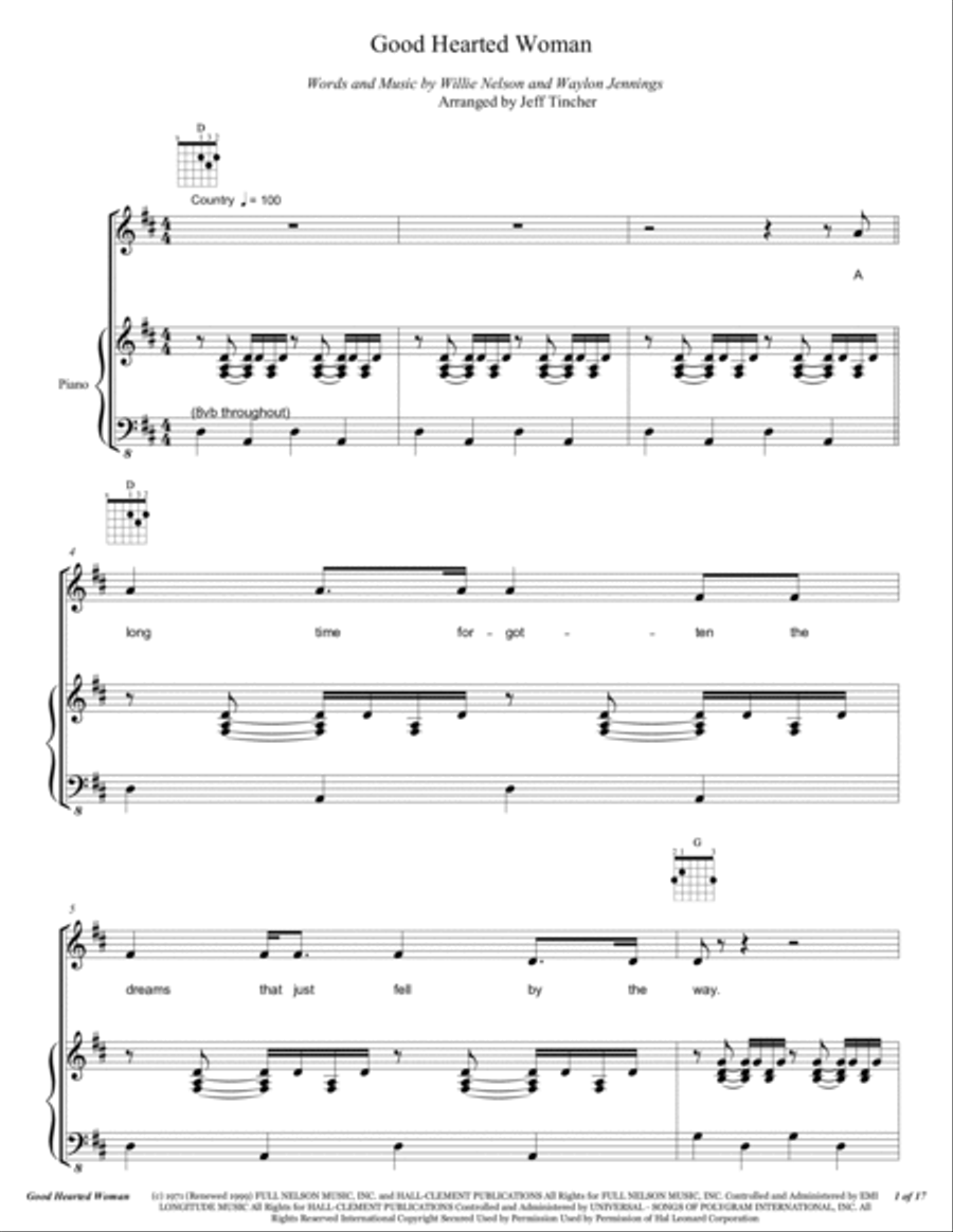 A Good Hearted Woman Voice scores gallery preview page 2