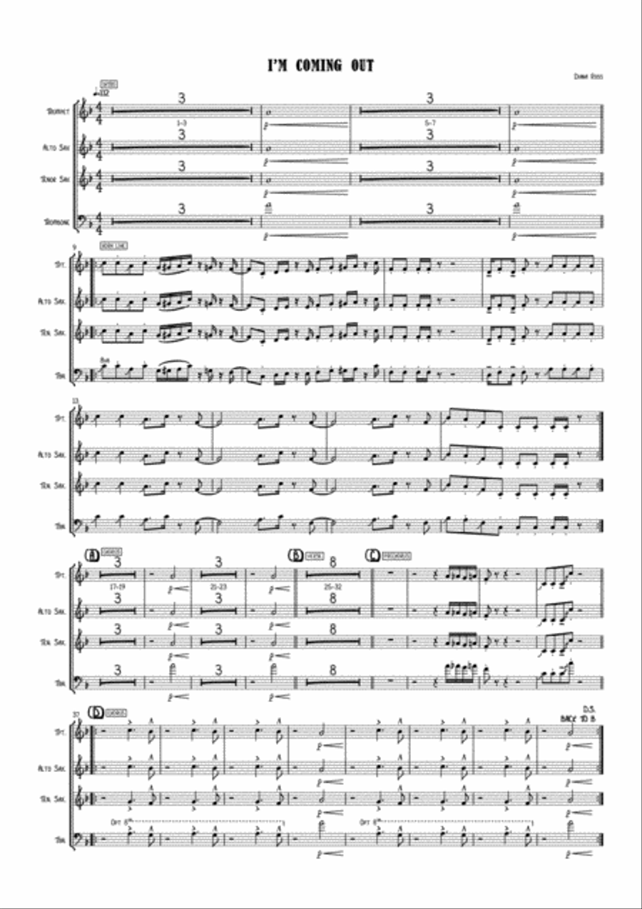 I'm Coming Out I'm Coming Out Small Ensemble scores gallery preview page 1
