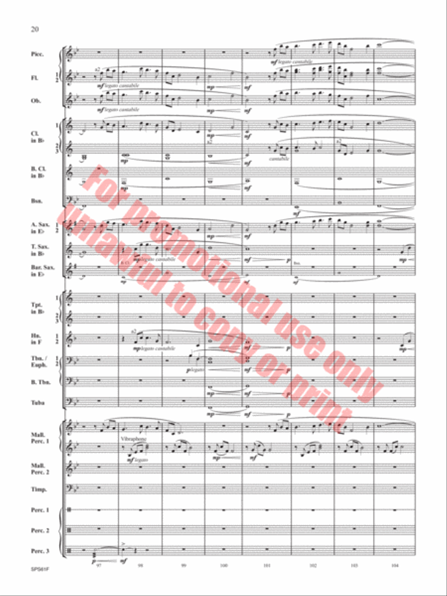 The Lake in the Sky The Lake in the Sky Concert Band scores gallery preview page 21