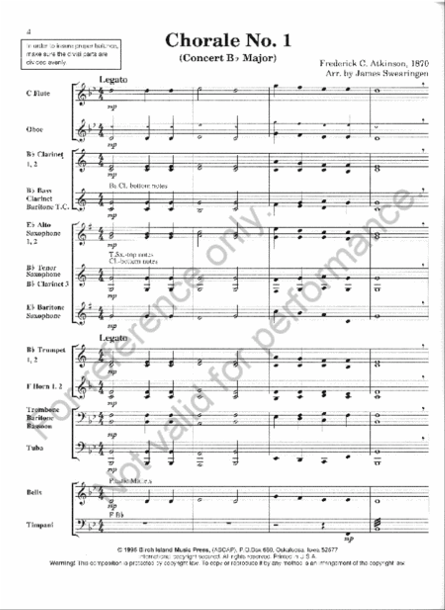 First Chorales for Band Concert Band Methods scores gallery preview page 2