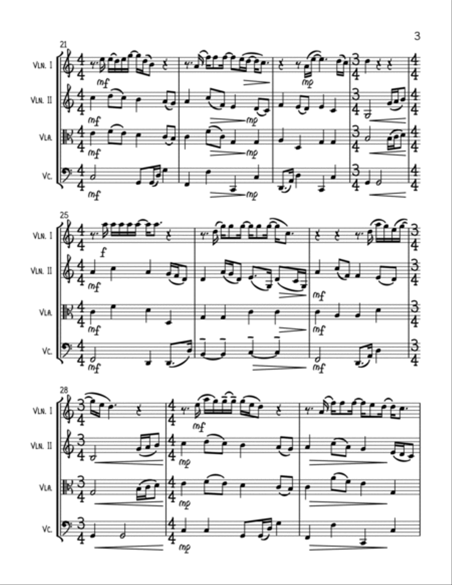 How Long Will I Love You How Long Will I Love You String Quartet scores gallery preview page 3