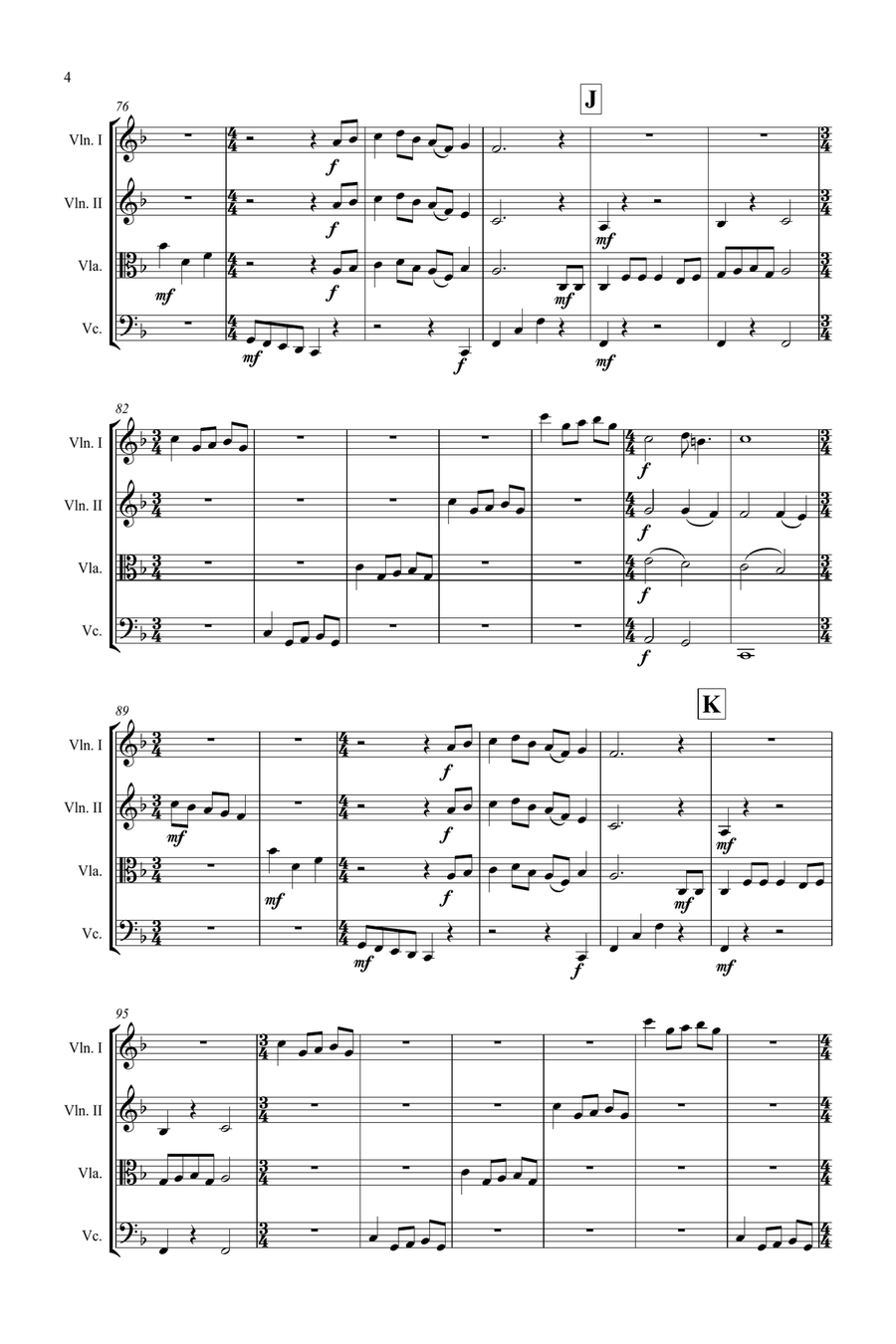 The 12 days of Christmas String Quartet scores gallery preview page 4