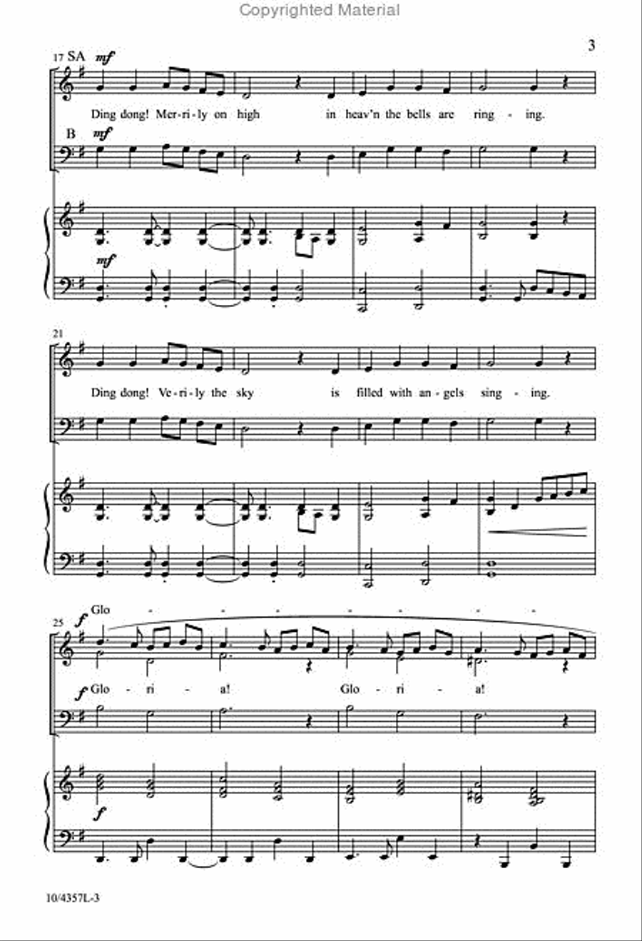 Ding Dong! Merrily on High 3-Part scores gallery preview page 3