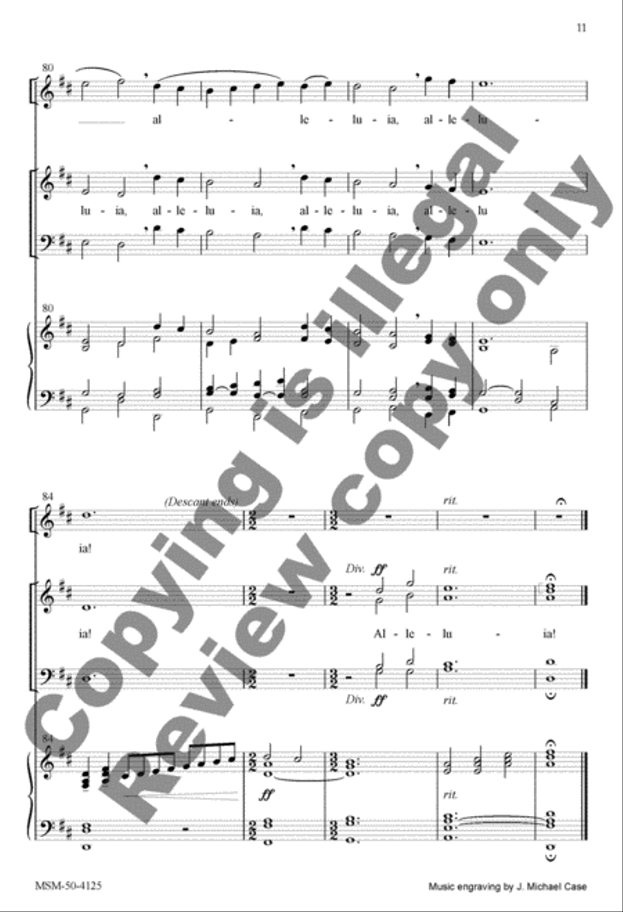 That Easter Day with Joy Was Bright 4-Part scores gallery preview page 11