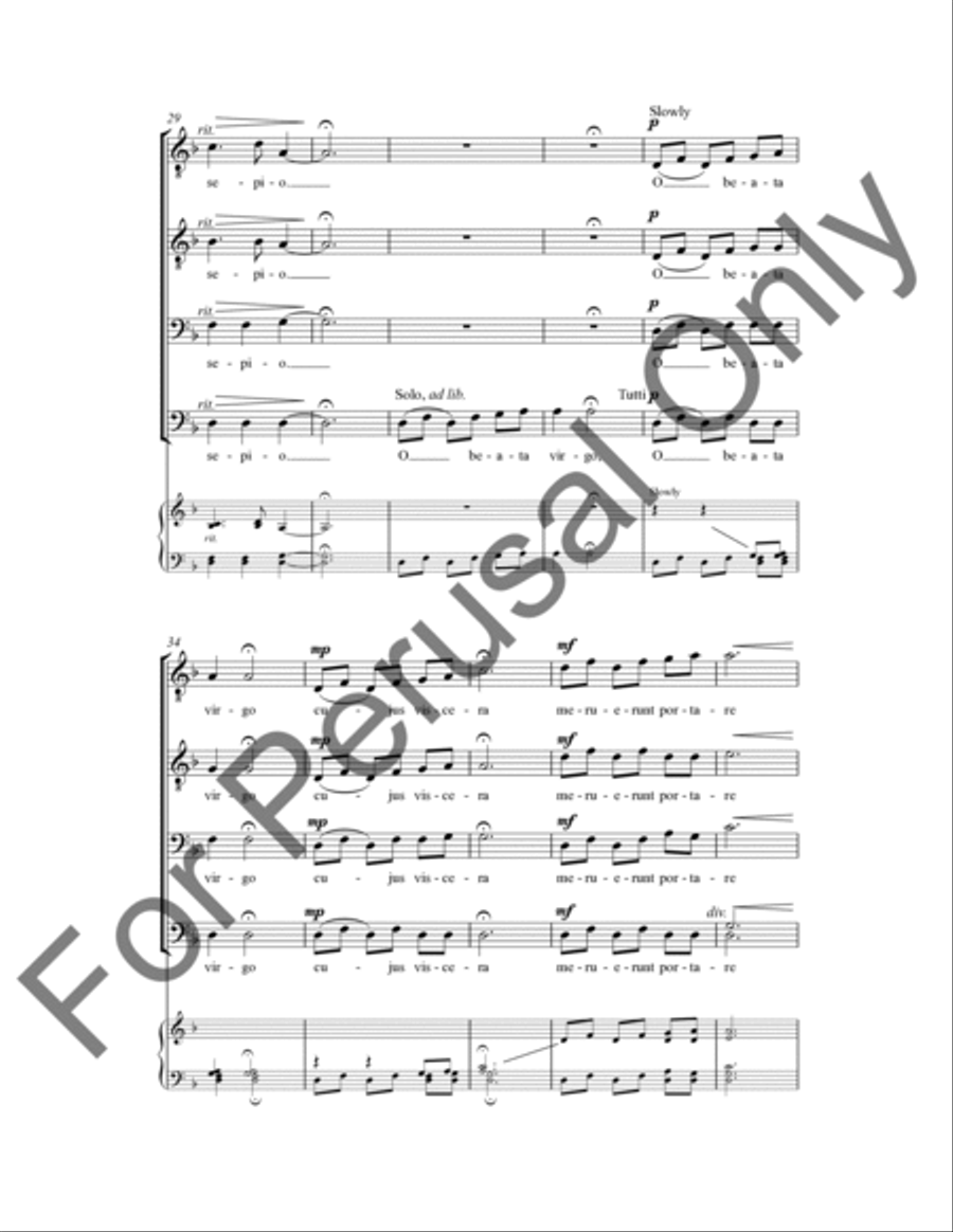 O Magnum Mysterium TTBB scores gallery preview page 5