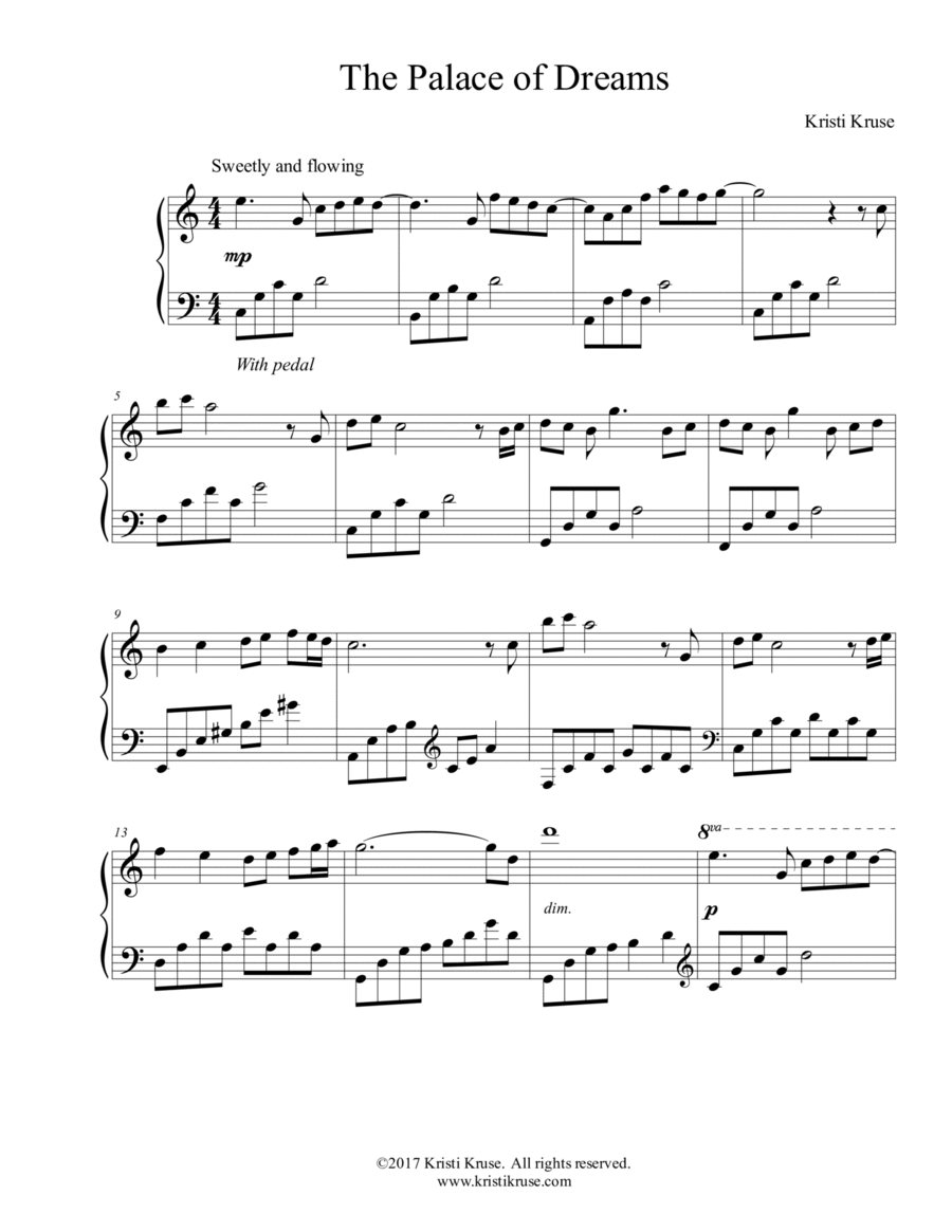 The Palace of Dreams Part scores gallery preview page 1