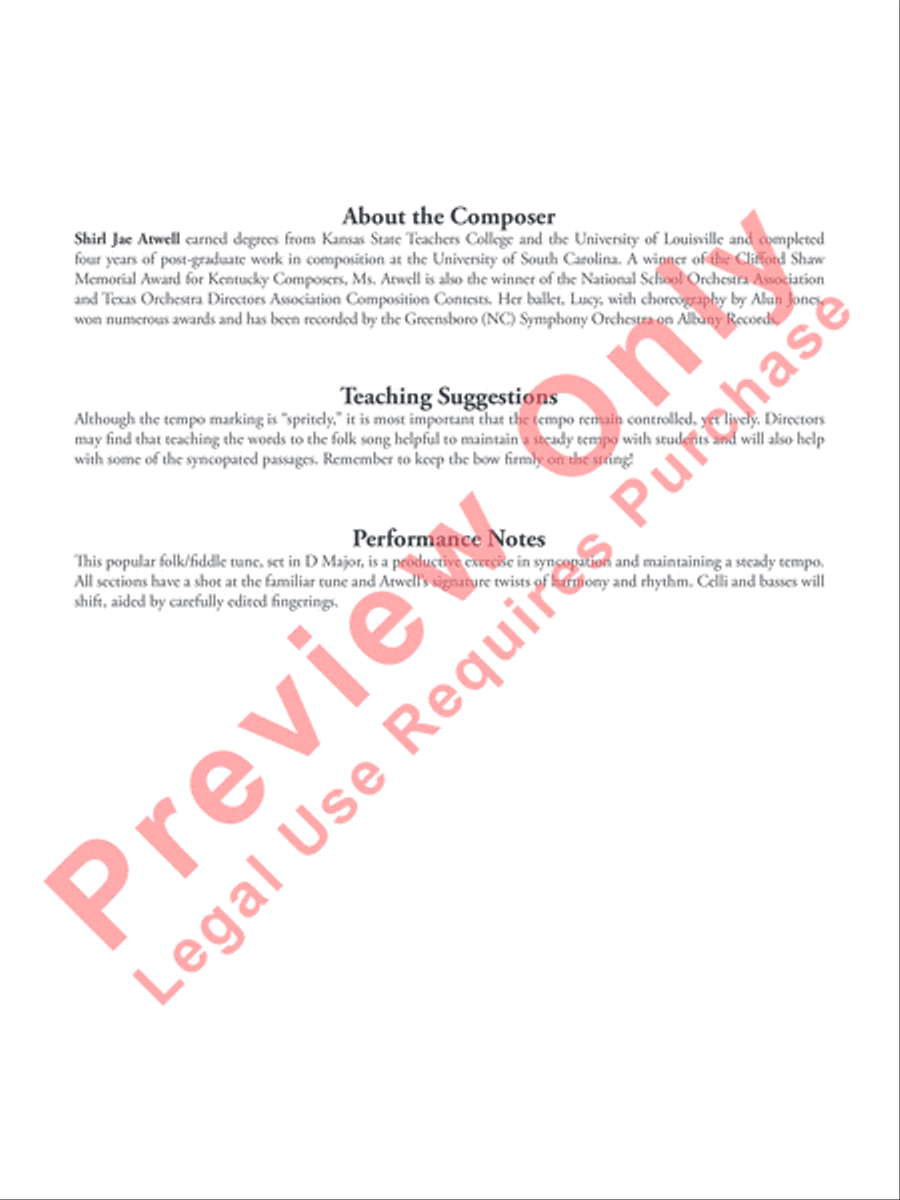 Ole Dan Tucker String Orchestra scores gallery preview page 3