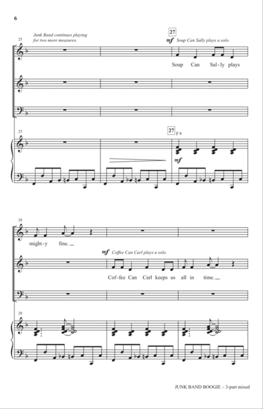 Junk Band Boogie 3-Part scores gallery preview page 5