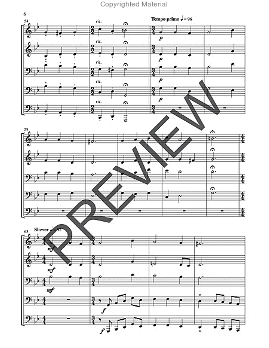 Two English Carols Horn scores gallery preview page 6