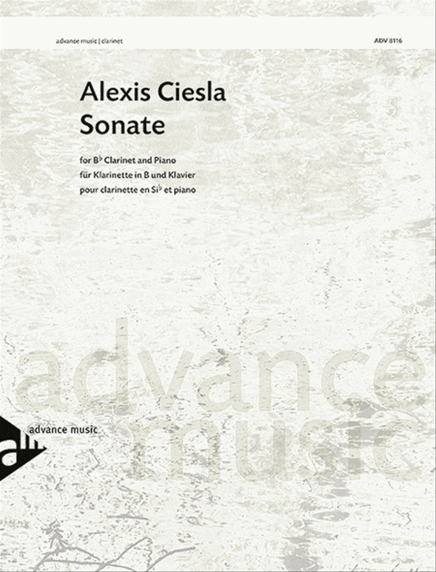 Sonate B-Flat Clarinet scores gallery preview page 1