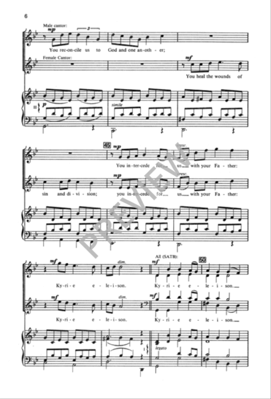 Kyrie eleison - SATB edition 4-Part scores gallery preview page 7