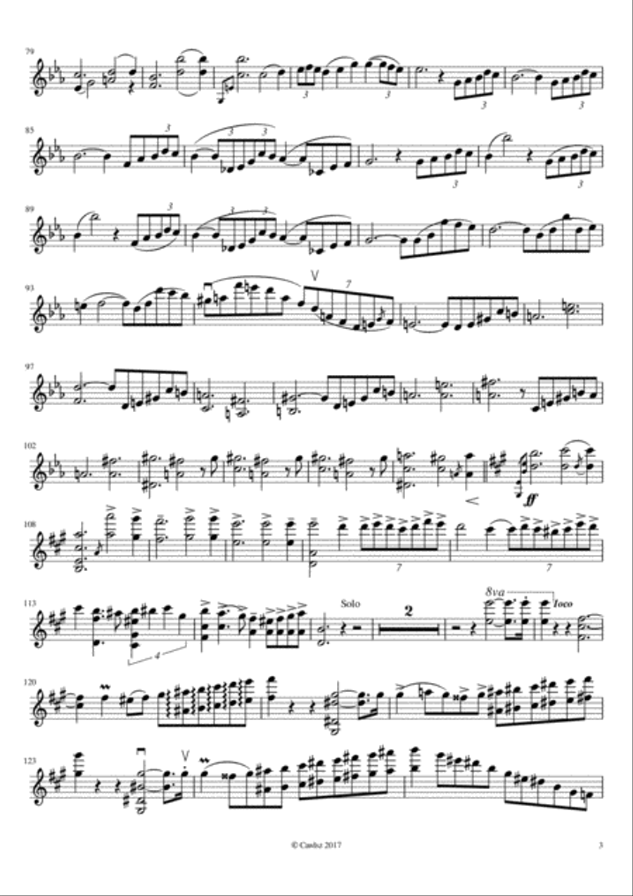 Chopin - Ballade No. 1 in G minor, Op. 23 for Violin Violin Solo scores gallery preview page 3