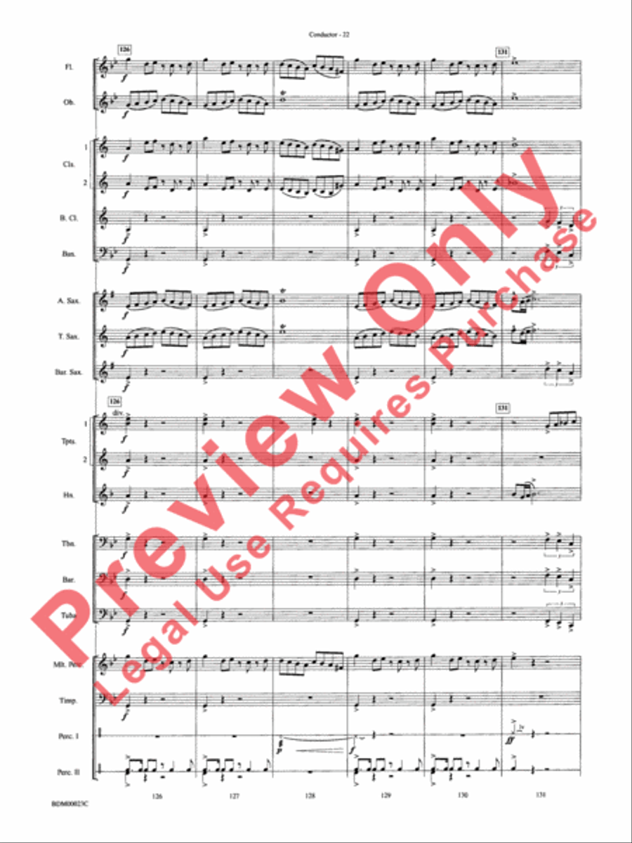 Under the Rice Moon Concert Band scores gallery preview page 25