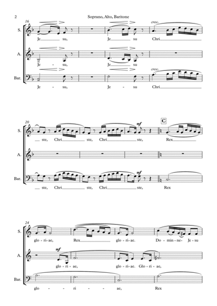 Domine Jesu Christe (SAB Choir Score) image number null