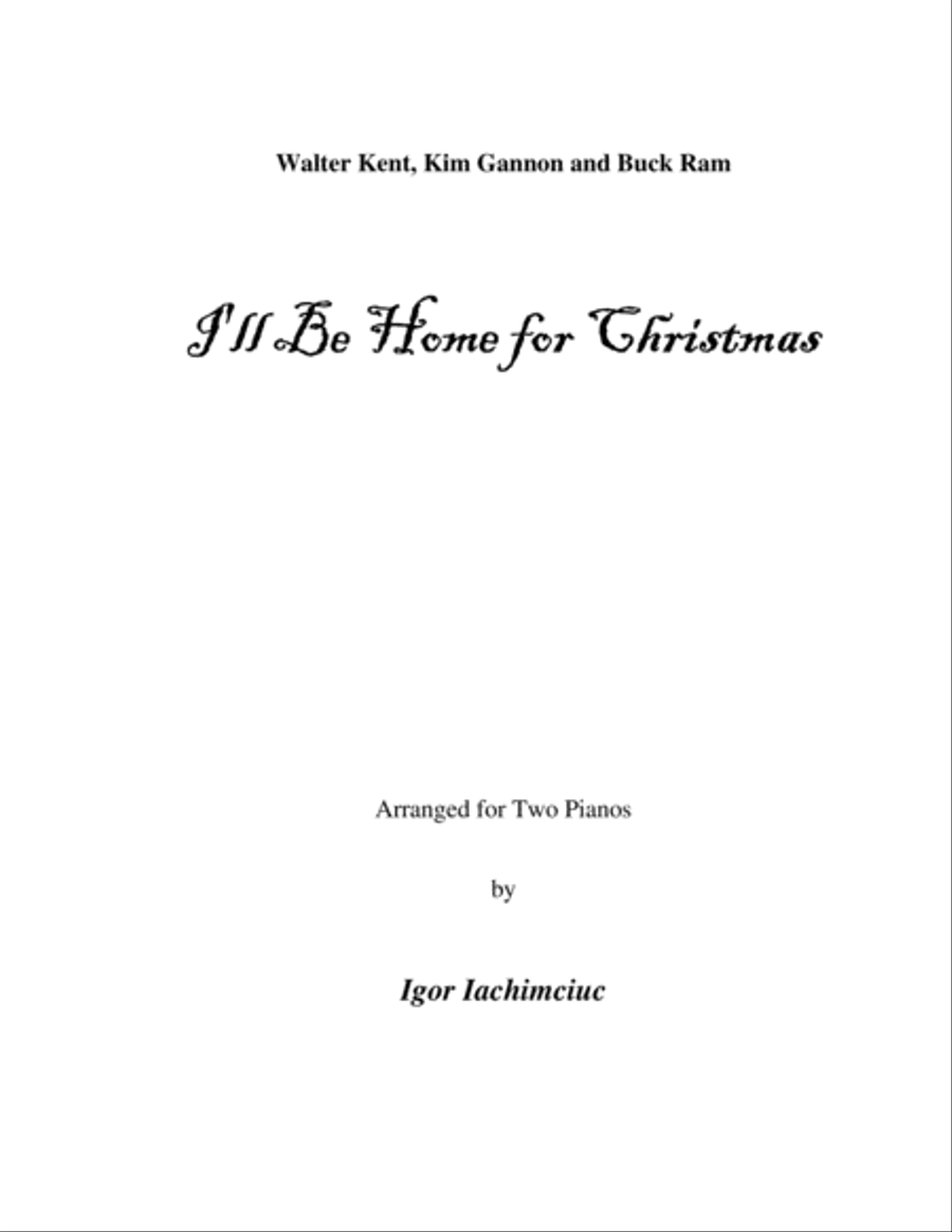 I'll Be Home For Christmas Piano scores gallery preview page 1