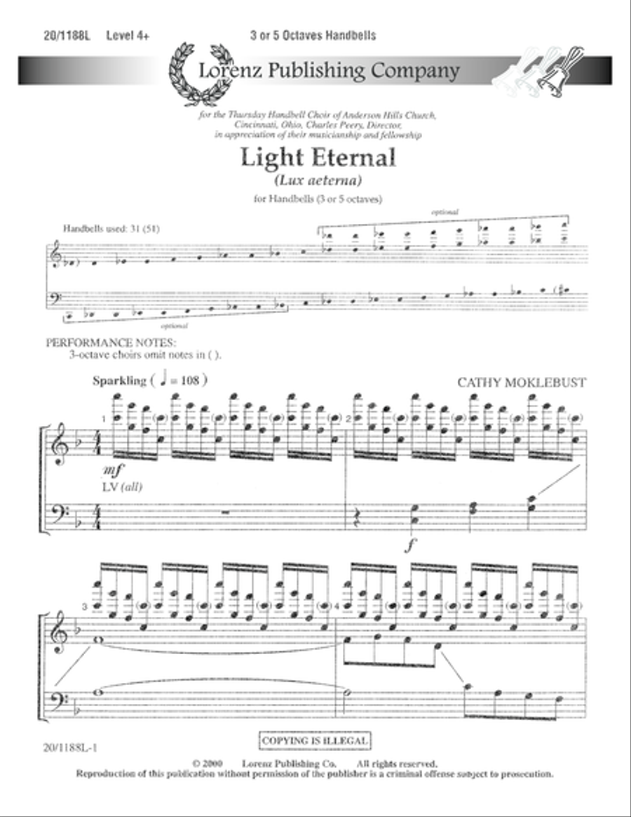 Light Eternal 5-Octaves scores gallery preview page 1