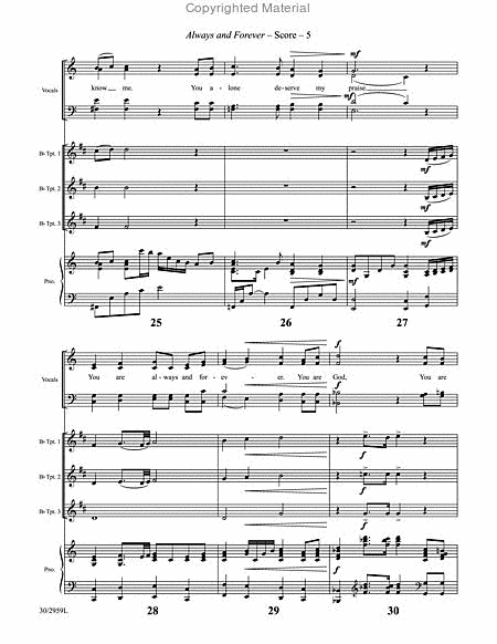 Always and Forever - Brass Score and Parts