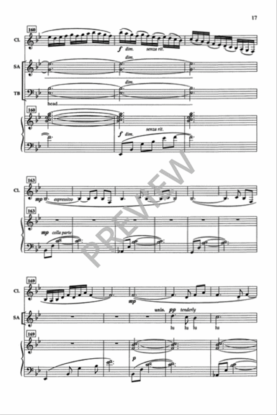 Over the Sea to Skye 4-Part scores gallery preview page 18