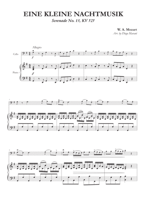 Eine Kleine Nachtmusik (1st Mov.) for Cello and Piano