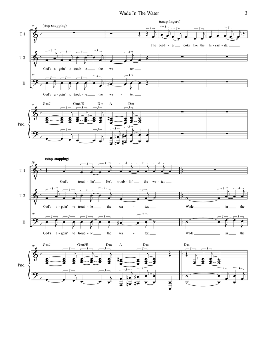 Wade In The Water (TTB) Wade In The Water (TTB) TTB scores gallery preview page 3