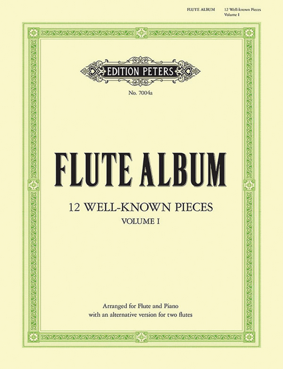 Flute Album -- 12 Well-known Pieces (Arr. for Flute & Piano or 2 Flutes) Flute Duet scores gallery preview page 1