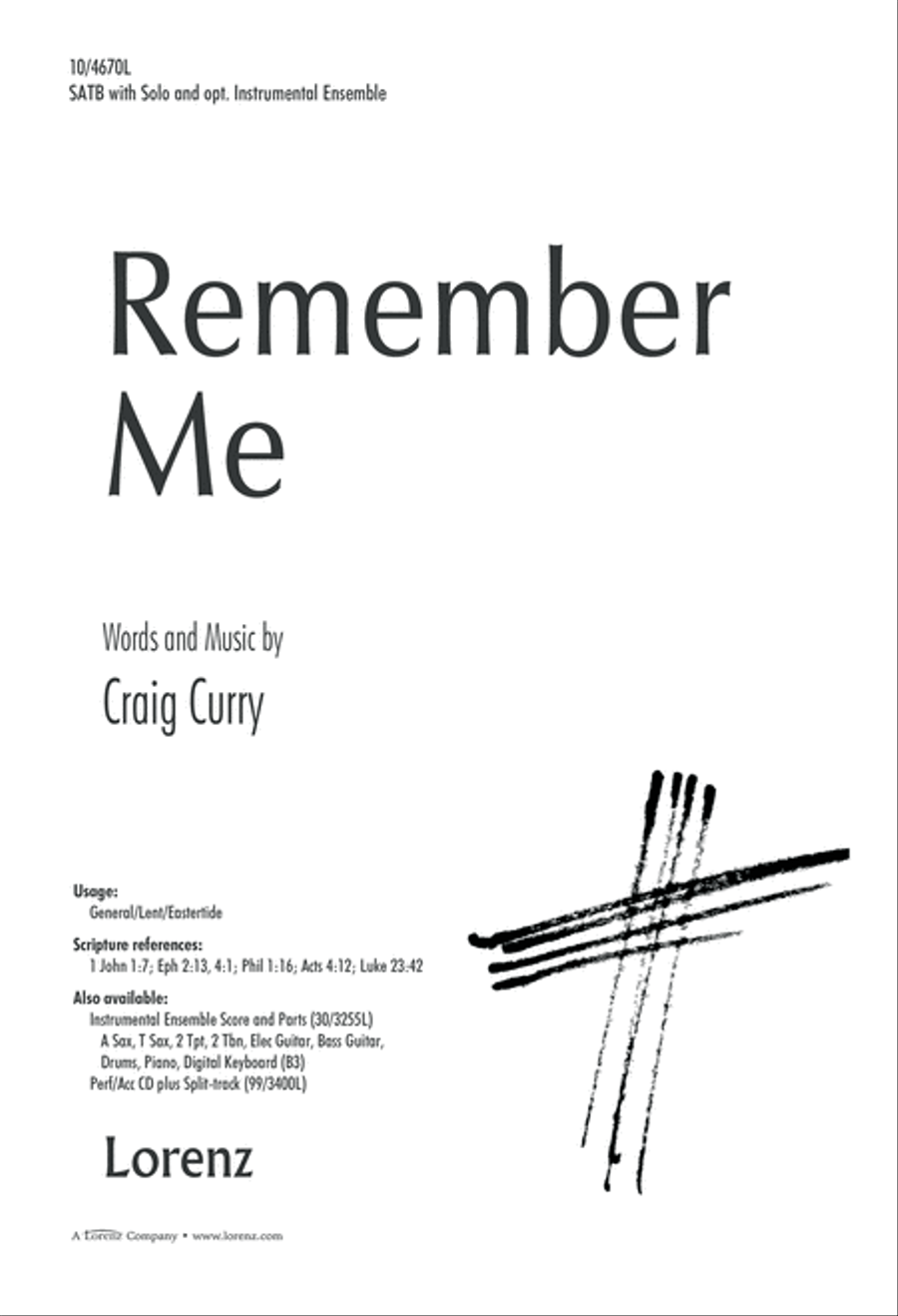 Remember Me 4-Part scores gallery preview page 1