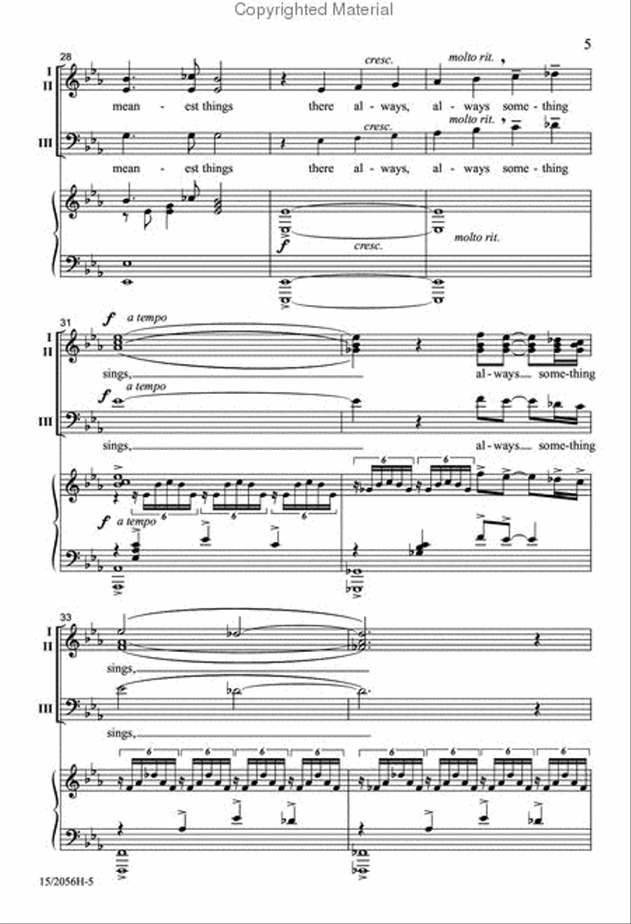 Always Something Sings 3-Part scores gallery preview page 5