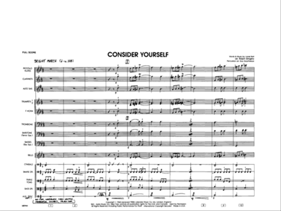 Consider Yourself Consider Yourself Marching Band scores gallery preview page 2