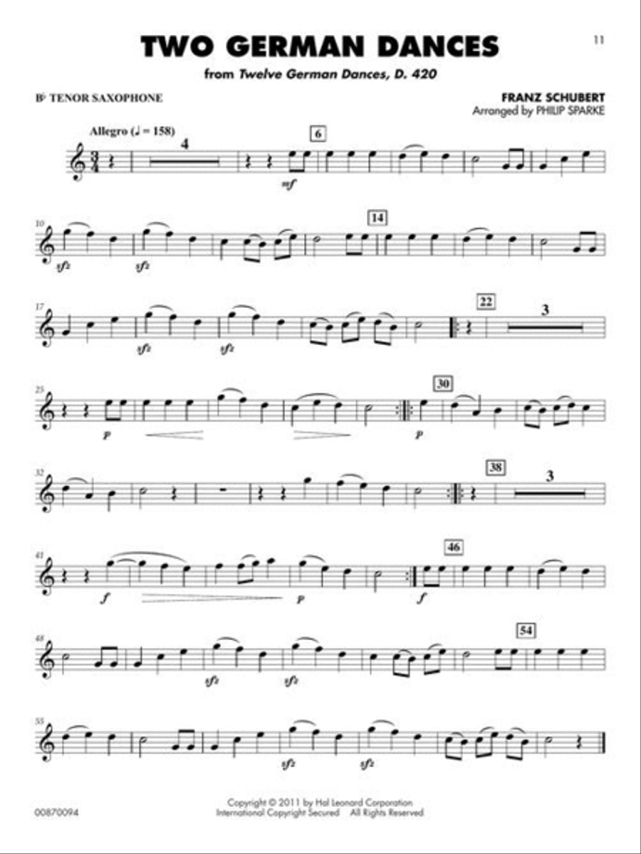 Classical Solos for Tenor Sax Concert Band Methods scores gallery preview page 5