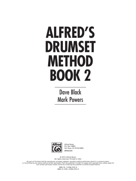 Alfred's Drumset Method, Book 2 image number null