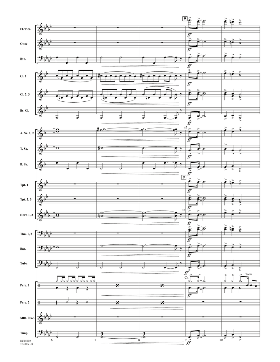 Thriller - Full Score Thriller - Full Score Concert Band scores gallery preview page 2
