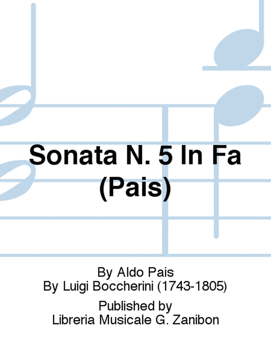 Sonata N. 5 In Fa (Pais)