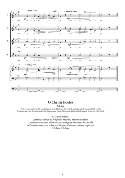O Christi fideles - Motet for SATB choir and organ image number null