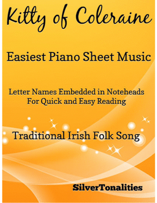 Book cover for Kitty of Coleraine Easiest Piano Sheet Music