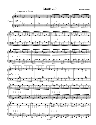 Etude 3.0 from 25 Etudes for Piano using Mirroring, Symmetry, and Intervals