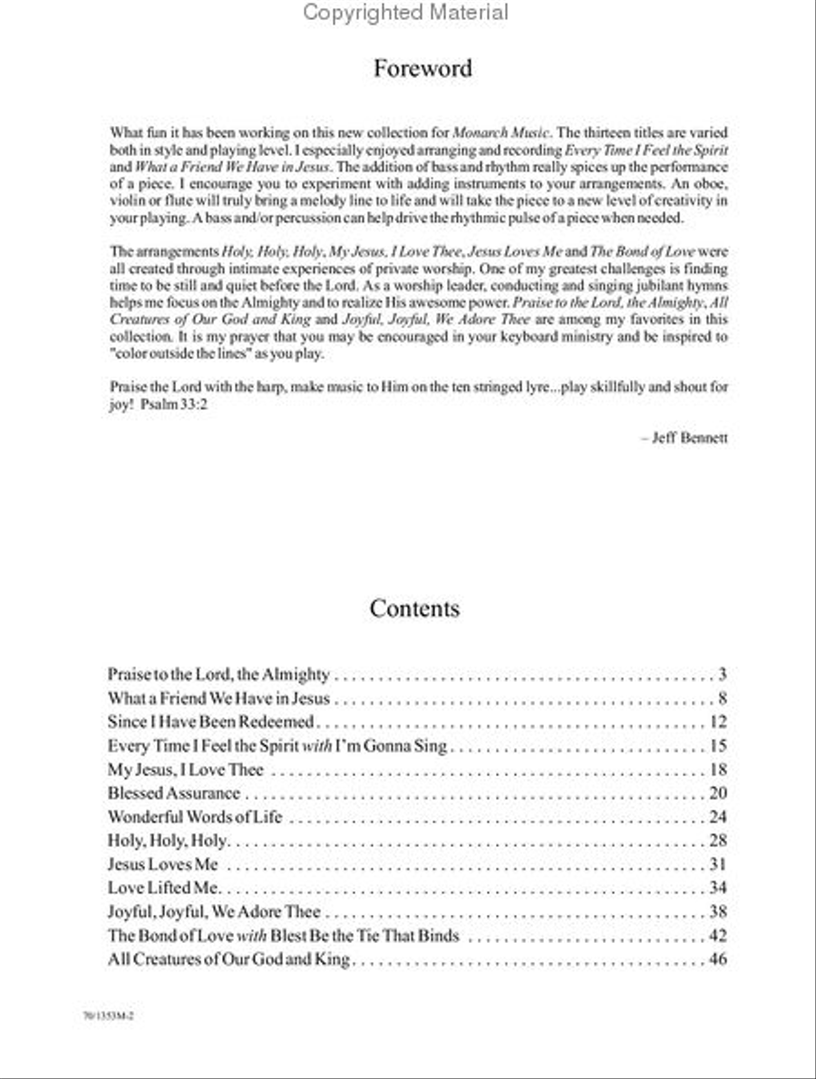 Praise to the Lord, the Almighty Piano Solo scores gallery preview page 2