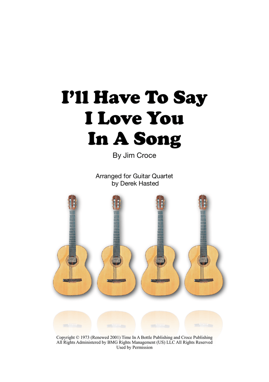 I'll Have To Say I Love You In A Song Guitar Ensemble scores gallery preview page 1